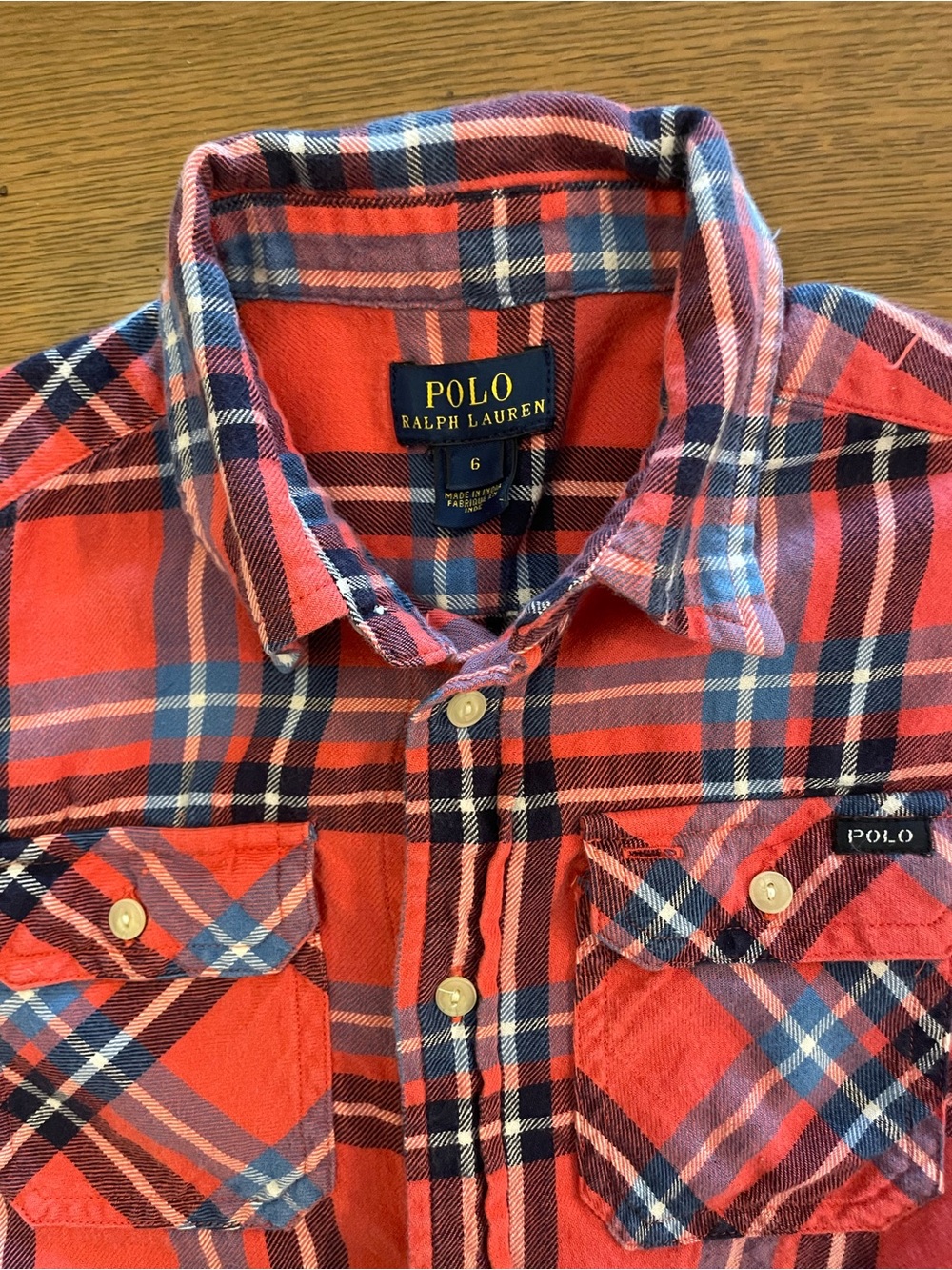 Polo by Ralph Lauren Kids Plaid Button-Down Shirt 6 #172 - Picture 2 of 4